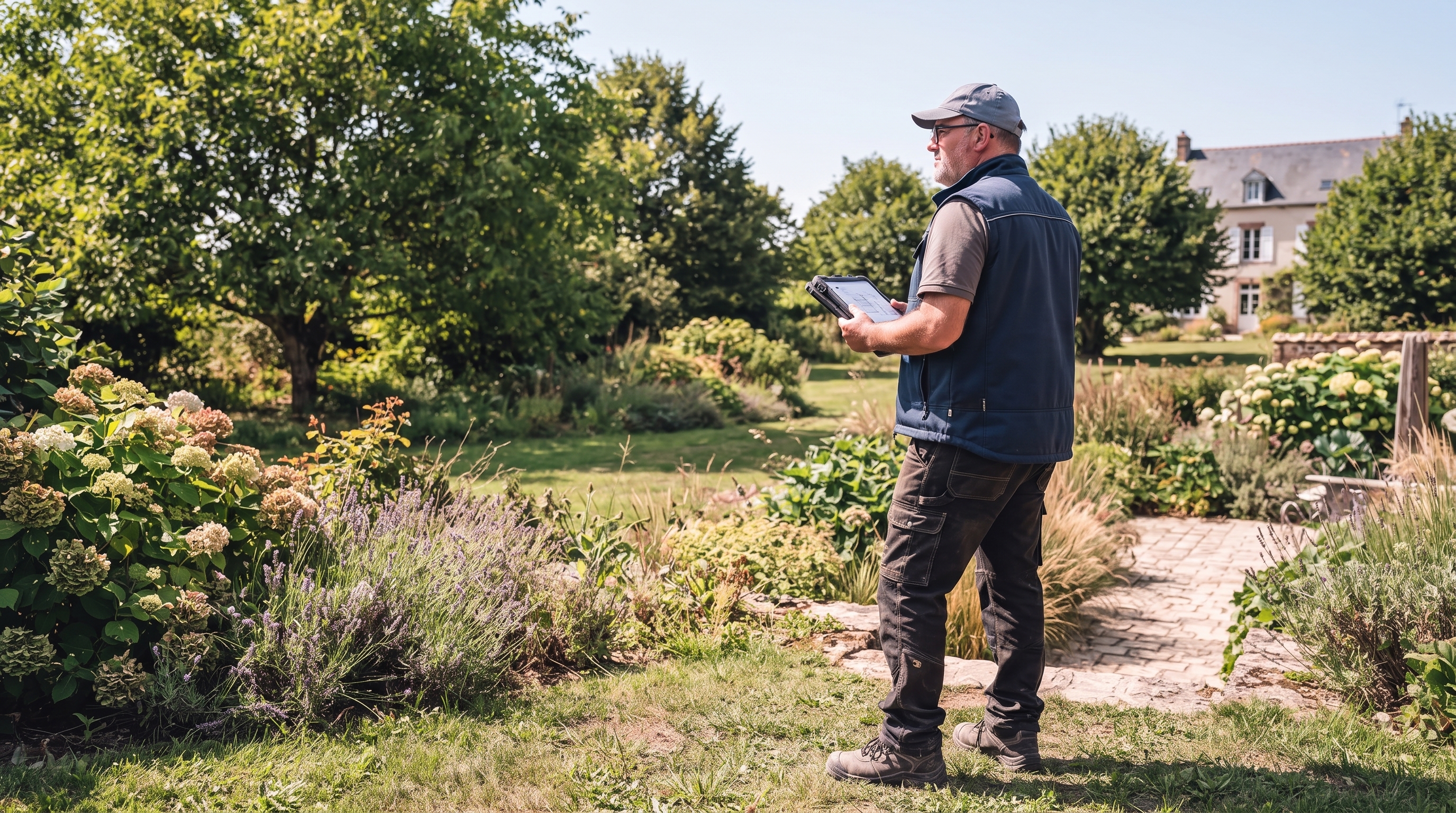 Analyse d’un jardin existant sur tablette